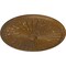 Ekena Millwork Leandros Ceiling Medallion (Canopies up to 5"), 33 1/8"OD x 3 1/2"ID x 1 3/8"P, Smokey Topaz Crackle CM33LESTC - alternate 2